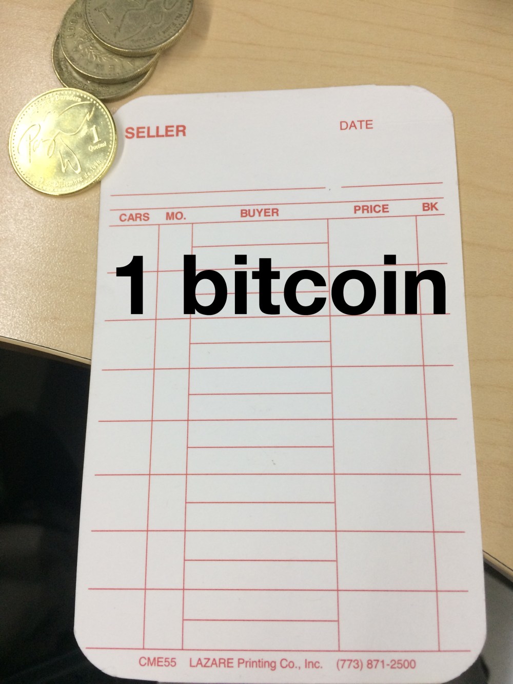 Orden de venta original del CME.  Coleccion personal Jul 2009. 